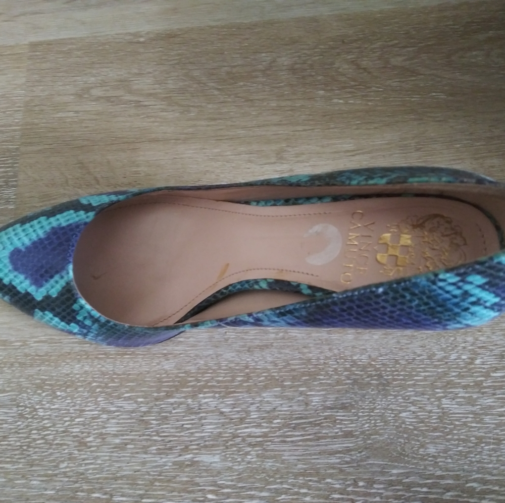 Vince Camuto heels. Hardly worn. They are a snake